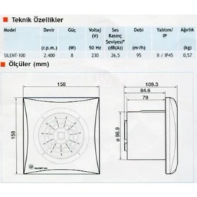 Resim Soler&Palau Silent 100 Crz Timer Zaman Ayarlı Fan 