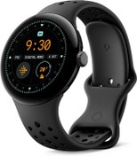 Resim Google Pixel Watch 3 (45 mm) – Android akıllı saat, kalp hızı izleme, Fitbit gelişmiş koşu, fitness içgörüleri, 24 saat pil – mat siyah alüminyum kılıf – obsidian bant – Wi-Fi 