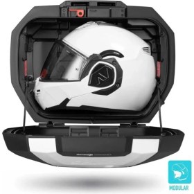 Resim Ebakbak Motosiklet Shad Adventure Yan Çanta Takım Genişleyebilir 38+38 Lt Siyah Gri 