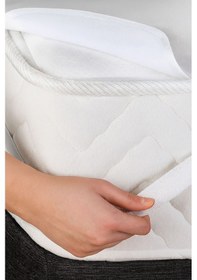 Resim Yatak Alezi Pamuklu Kapitone Köşe Lastikli Sıvı Geçirmez Yatak Koruyucu Beyaz Beyaz 