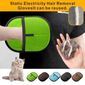 Resim Yükseltilmiş Saç Alma Eldivenleri - Köpek Tüyü Temizleme Pet Eldivenleri, 24.99cm x 17.98cm, Kedi Tüyü Temizleyici Yapışkan Aracı 