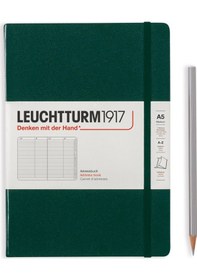 Resim Leuchtturm1917 Adres Defteri, Sert Kapak, 100 Gr. Kağıt, Orman Yeşili Kapak, A5 