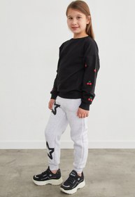 Resim Fulla Moda 3 İplik Yıldız Baskılı Jogger Kız Çocuk Eşofman Altı 