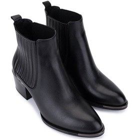 Resim Tamer Tanca Kadın Hakiki Deri Siyah Deri Topuklu Bot 488 2052 Bn Bot Sk25-26 Sıyah Dr Siyah 