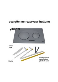 Resim Eca Serel Gömme Rezervuar Düğmesi Butonu Tam Set Yuvarlak Model 