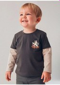 Resim Mayoral Uzun Kollu Erkek Bebek T-shirt 2062 Gri 