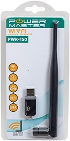 Resim POWERMASTER PWR-150 150 MBPS 7601 İŞLEMCİLİ USB KABLOSUZ ANTENLİ WİFİ ADAPTÖR 