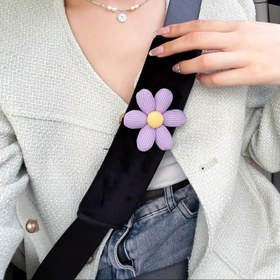 Resim SANZHIXIONG 1 adet Sevimli Çiçekli Araba Emniyet Kemeri Omuz Pedi - Kadınlar için Rahat Polyester Güvenlik Kayışı Kılıfı 