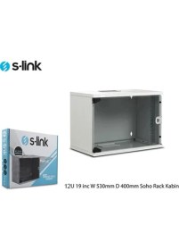Resim AyrStore S-Link SL-U12 Yeni Nesil 12U 530X400 19 Inc W Soho Rack Kabin 
