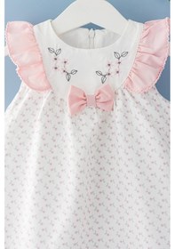 Resim Babymod Kız Bebek Elbise Çiçek Desenli Fiyonklu Bebek Elbise 001 