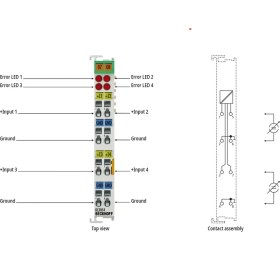 Resim Beckhoff KL3054 4 Kanallı Analog Giriş Terminali Kutusuz Ürün 