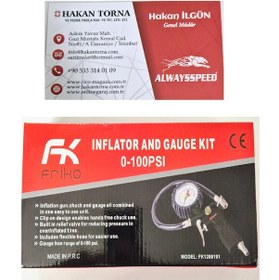 Resim Lastik Şişirme Tabancası Saatli Basınç Ölçer 