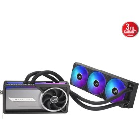 Resim Asus Rog Astral Lc Geforce Rtx 5090 32gb Oc Edition Dlss 4 512 Bit Gddr7 Sıvı Soğutmalı Ekran Kartı 
