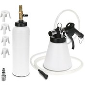 Resim Symbee Pnömatik Fren Sıvısı Değiştirme Aracı, 1 Kişilik Kullanım, 4 Adaptörlü, Transparan Hortum, 1.75l Kapasite 