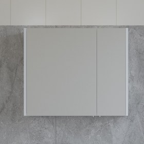 Resim Bonitobagno Coste Aynalı 80 cm Banyo Dolabı Üst Modül Antrasit 