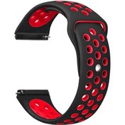 Resim Ariatech Huawei Watch Gt 3 42mm Krd-02 Uyumlu Kordon-siyah-kırmızı 