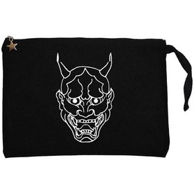 Resim Ghostemane Maske Siyah Clutch Astarlı Cüzdan / El Çantası Siyah 