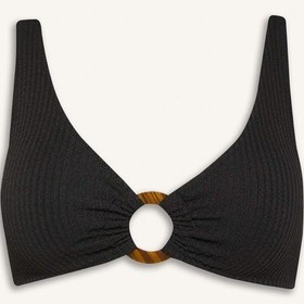 Resim Defacto - Regular Fit Bürümcük Bikini Üstü-Fall in Love B6903AX24SM Siyah 