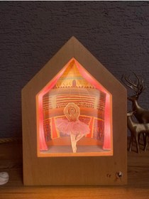 Resim Woody Light Woodykids Story Çocuk Masa Lambası 4805-4 Balerin 