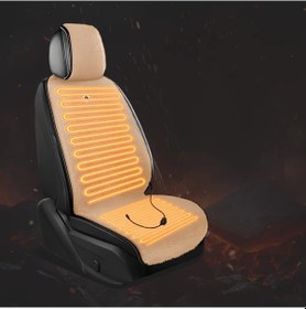 Resim Willowhaven Bej Renkli Araç Koltuğu Isıtma Yastığı Hızlı Isınma Soğuk Havalar İçin 