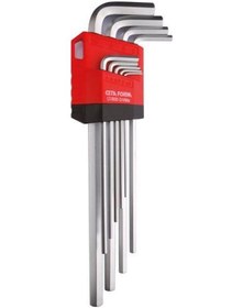 Resim 9 Parça L Allen Anahtar Takımı (Uzun Tip) 