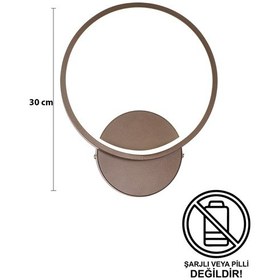 Resim Aura Aplik Kahverengi Modern Tasarım - Hol - Banyo - Mutfak - Salon-yatak Odası Gün Işığı Led Aplik Kahverengi 