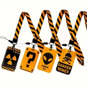 Resim Kimlik Kartı Tutucu ile İsimlik Lanyard, Boyun Askısı, Kimlik Kartı Kılıfı, Küçük Hediye, Ofis Malzemeleri, Dayanıklı Plastik, Siyah ve Beyaz, Günlük Kullanım İçin 