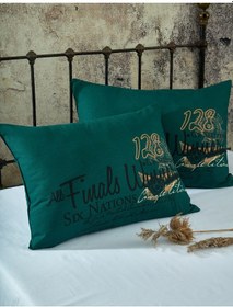 Resim Komfort Home Baskılı Pamuklu Silikon Dolgulu Yastık 50 x 70 Cm -2 A N11.595 