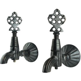 Resim FKN LPD İkili Bakır Eskitme Osmanlı Musluk 