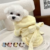 Resim Küçük ve Orta Boy Köpekler ve Kediler İçin Ultra-Yumuşak Hızlı Kuruyan Evcil Hayvan Banyo Bornozu - Tüm Mevsimler İçin Hafif Tasarım, Güvenlik Kapatma, Kolay Düğme Giriş, Makinede Yıkanabilir, Sıcaklık İçin Rahat Polar Astarlı, Evcil Hayvan Banyo Bornozu, Rahat Polar Astar 