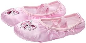 Resim CALLARON Şerit Bale Terlik Bale Dans Ayakkabıları Taban Bale Ayakkabısı Çocuk Yoga Ayakkabıları 