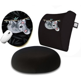 Resim Koala Visco Yastık Visco Oturma Minderi Mouse pad 3'lü Set - Hayır 
