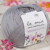Resim La Mia Mercerized Cotton Gri El Örgü İpi - 232 - 33578 