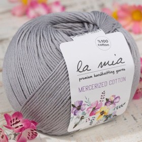 Resim La Mia Mercerized Cotton Gri El Örgü İpi - 232 - 33578 