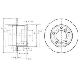 Resim DELPHI BG3237 FREN DİSKİ ARKA LT28-35 96-06 LT28-46 96-06 / SPRIN 