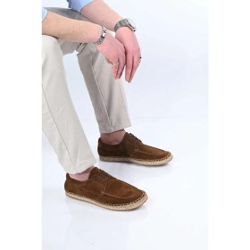 Resim Bestello Bağcıklı Kauçuk Taban Hakiki Deri Hasır Detaylı Loafer 333-1893 Erkek Ayakkabı 