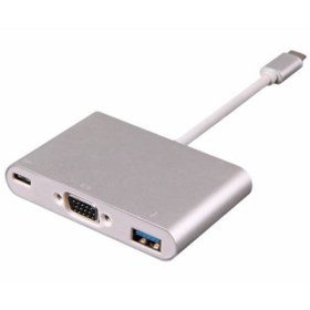 Resim Type-C To 3 In 1 Vga Usb 3.0 Type-C Macbook Projeksiyon Kablo 