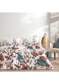 Resim Çift Kişilik Ranforce Nevresim Takımı Daisy Ekru - Elm-01-718579 Renkli 