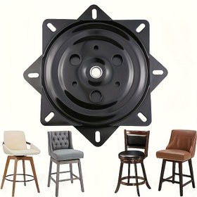 Resim 1pc Evrensel 8-Inch Demir Döner Lazy Susan Döner Tablo, Ağır Hizmet Bar Sandalyeleri ve Mobilya için 360-Derece Dönen Taban, Düz Kayar Döner Mekanizma 