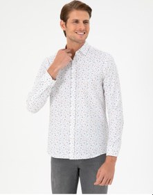 Resim Pierre Cardin Erkek Gömlek Desenli 50298170-vr051 Turuncu 