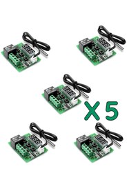 Resim usmtekno 5 Adet Kuluçka Termostatı 12v Akvaryum Termostatı Dijital Termostat Problu Dijital Isı Derece 