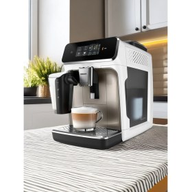 Resim Philips Lattego Seri Tam Otomatik Kahve ve Espresso Makinesi, 4 Çeşit Kahve, Renkli Dokunmatik Ekran, Aquaclean Filtre, Şık Tasarım | Onerous Lambader Hediye 