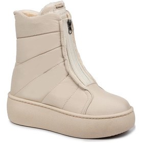 Resim Jump 60122 Suya Dayanıklı Kaydırmaz Taban Bej Kadın Kar Botu Bej 