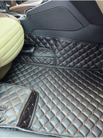 Resim FEYZA OTO Toyota Corolla 2019-2025 Siyaha Bakır Renk Araca Özel Yeni Nesil Havuzlu Deri Oto Paspas 