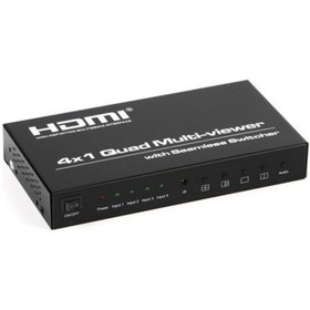 Resim Dark 4x1 Hdmi Multiviewer 1080p-720p Çoklu Görüntüleyici 