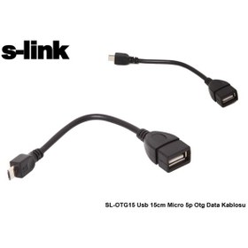 Resim S-Link Sl-Otg15 Usb 15Cm Micro 5P Otg Data Kablosu (239886230) 