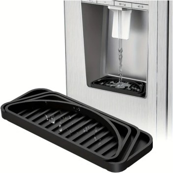 Sunshine011 1 Adet Buz Koruyuculu & Su Sebili Sızdırmaz Buzdolabı Damla Tepsisi Siyah