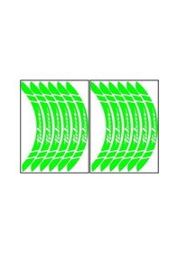 Resim Florasan Yeşil Bajaj Pulsar Uyumlu Büyük 1 Set Jant Şeridi Çok Renkli 