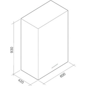 Resim Falmec CVON60.E10P2ZZZX491F Fasteel Altair 60 Cm 220 240 V Top Duvar Tipi Davlumbaz 