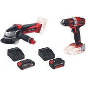 Resim Einhell TE-AG 18/115 Akülü Avuç Taşlama + TE-CD 18/40 Lİ Akülü Vidalama + 2.5 Ah + 4.0ah Starter 